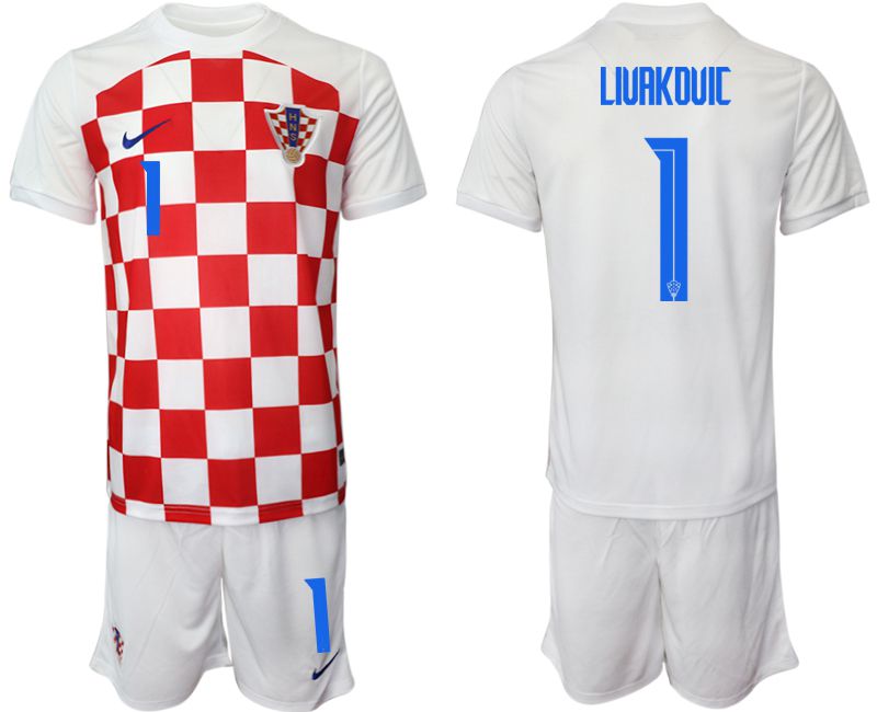 Men 2022 World Cup National Team Croatia home white 1 Soccer Jersey